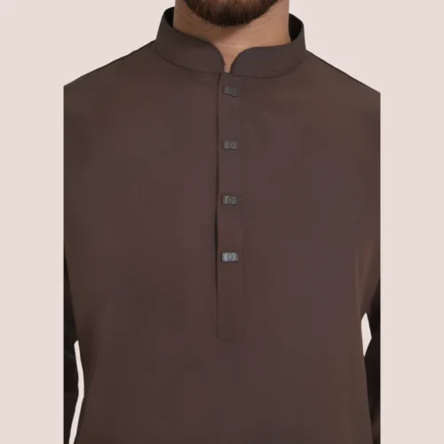 Coffee Premium Microstitch Panjabi - Image 2