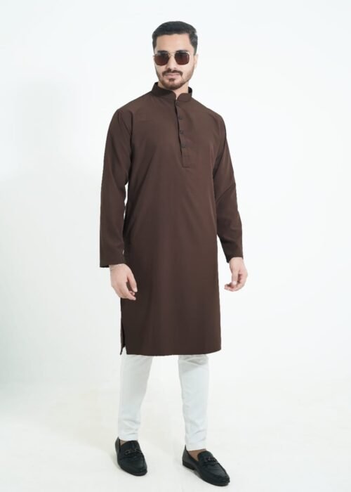 Coffee Premium Microstitch Panjabi - Image 4